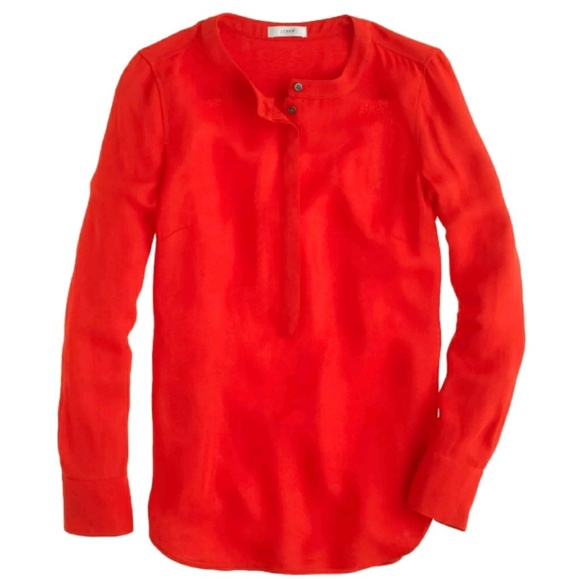J. Crew Tops - $15 SALE! 🖤J Crew Drapey Crepe Henley Tunic Top